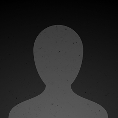 Silhouette of a human head on black.